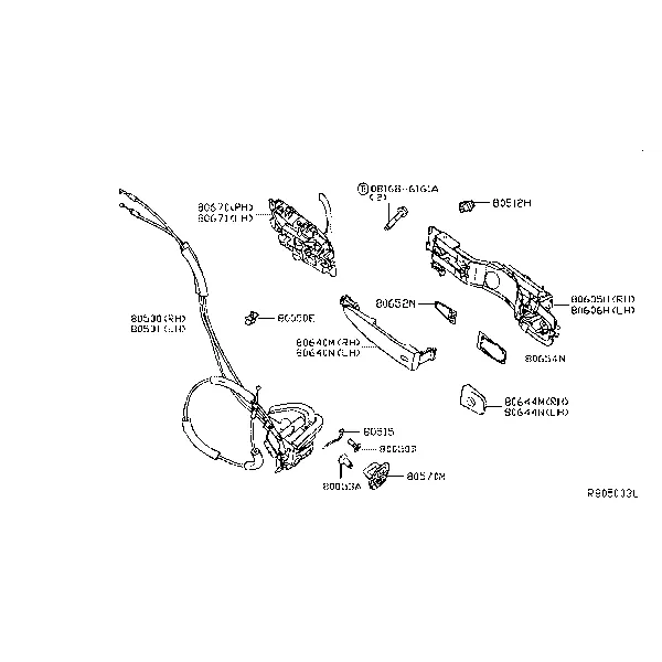 Замок и ручка передней двери