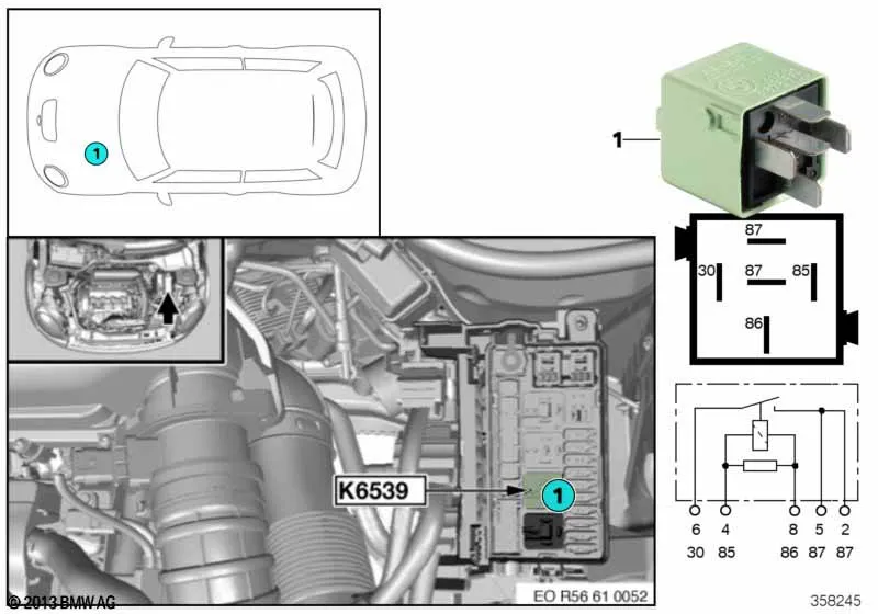 Реле обогр.вент.картера двигателя K6539
