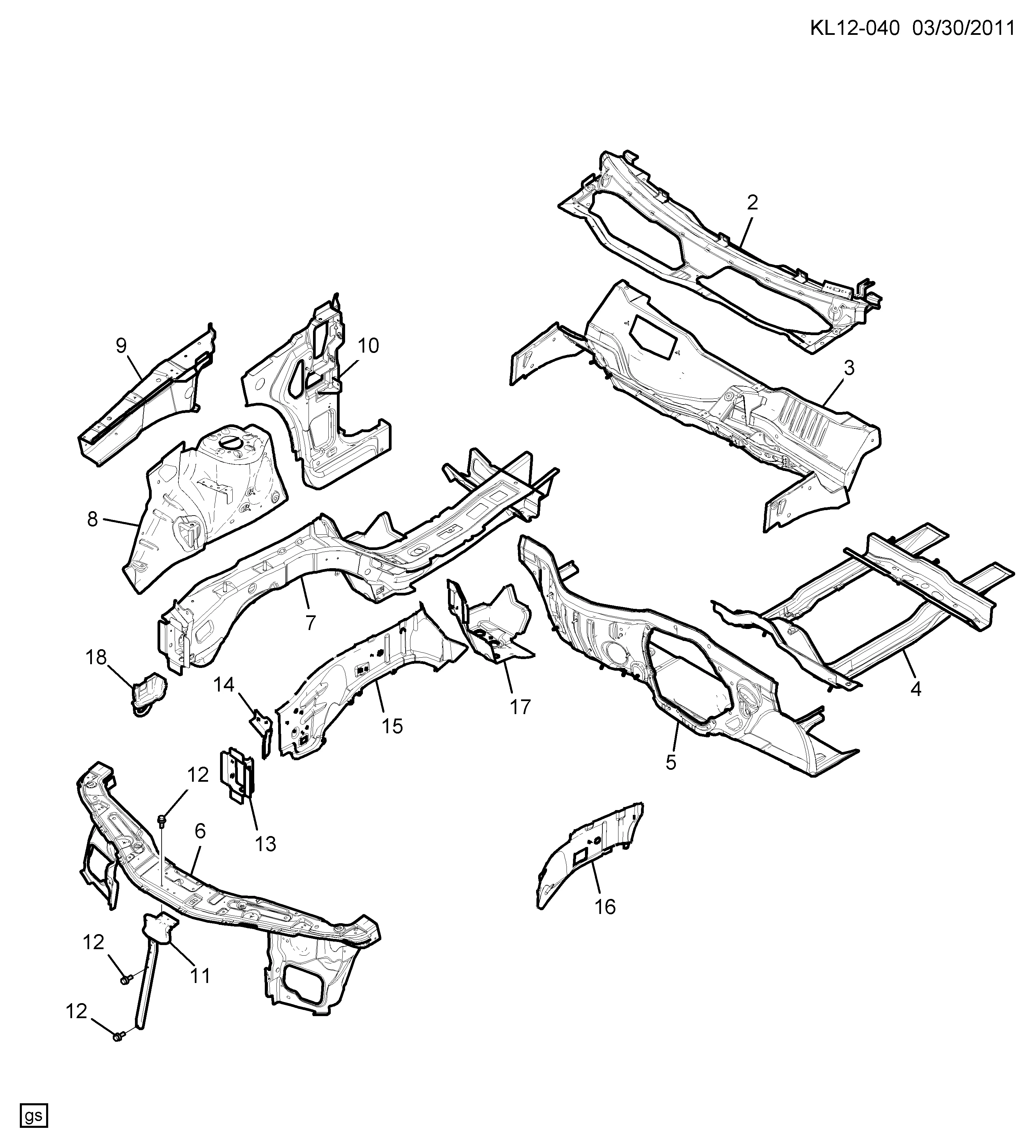 ЛИСТОВОЙ МЕТАЛЛ КУЗОВА PART 1 МОТОРНЫЙ ОТСЕК И ПРИБОРНАЯ ПАНЕЛЬ