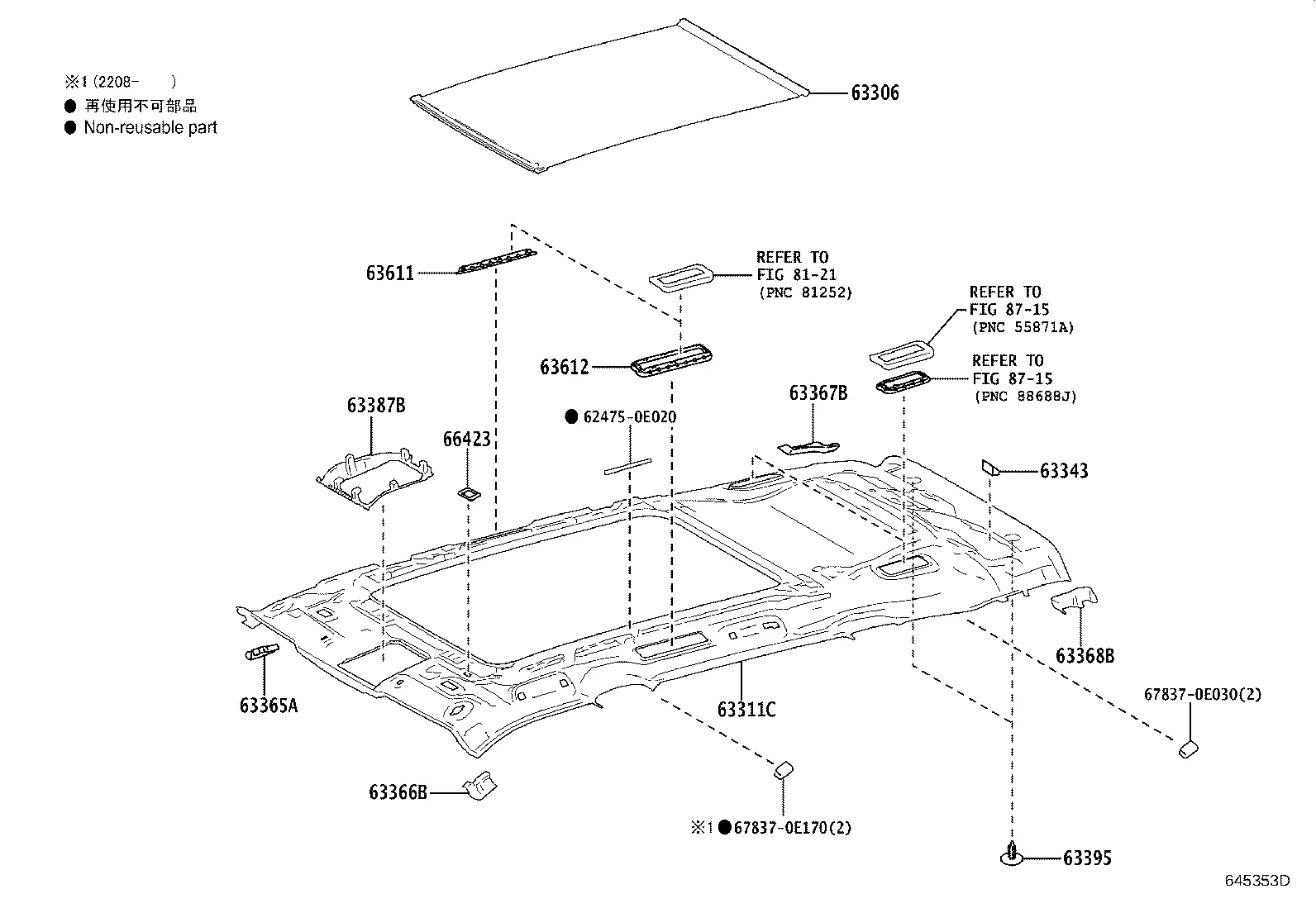 ROOF HEADLINING & SILENCER PAD