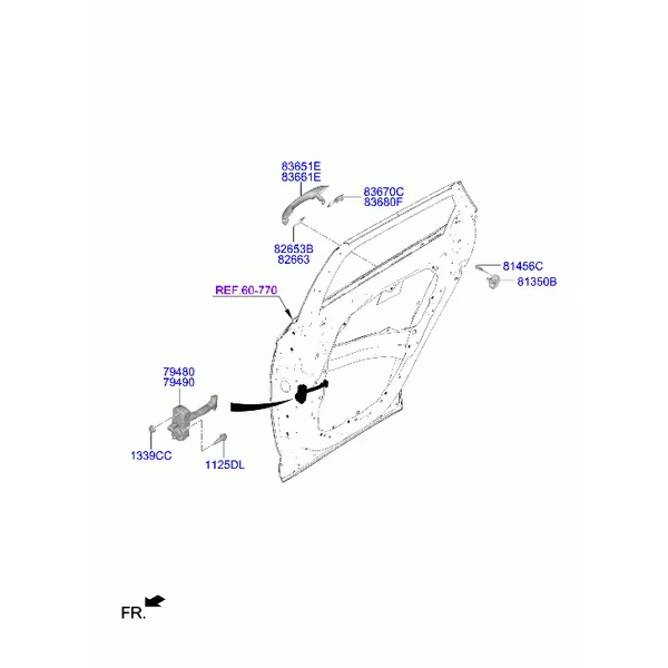 замок задней двери