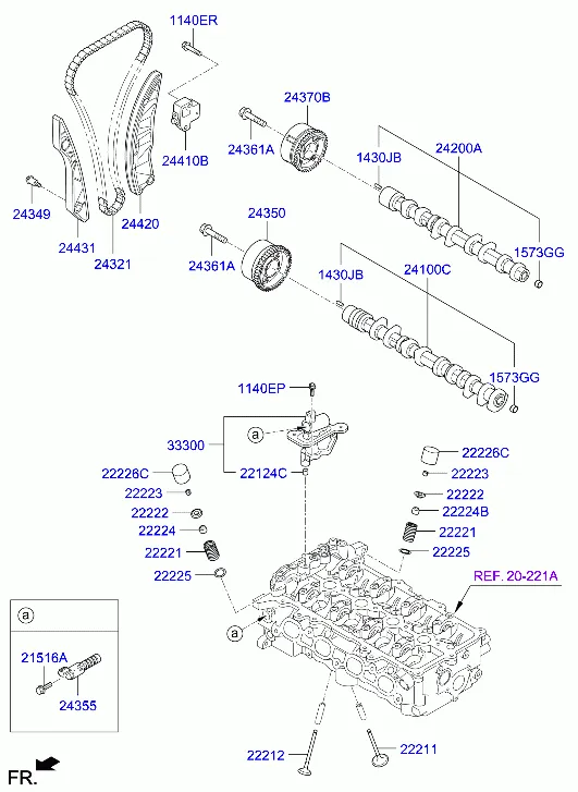Распределительный вал и клапаны