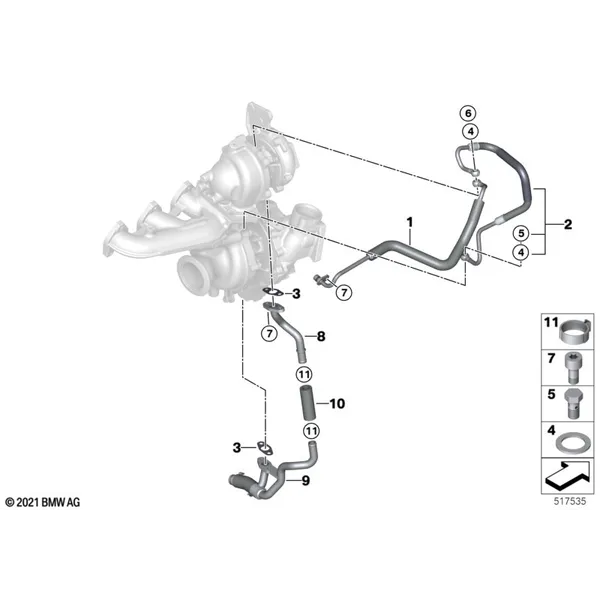 Подача масла турбонагнетателя