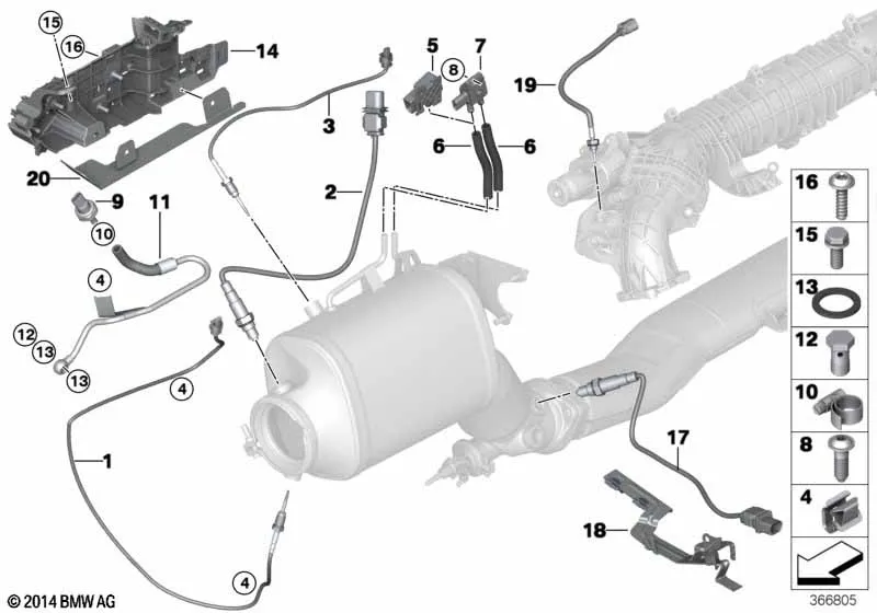 Датчики саж. фильтра/дополн.элементы