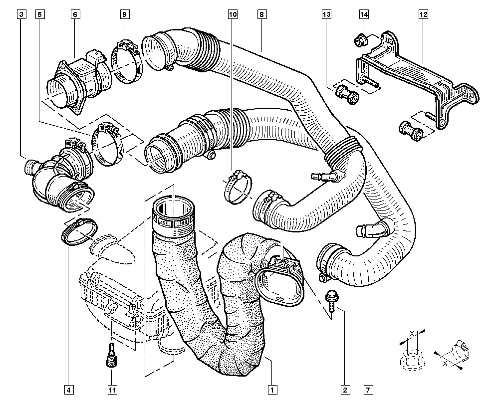 Патрубок воздушного фильтра