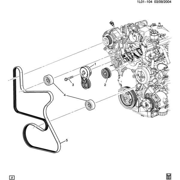 PULLEYS & BELTS/ACCESSORY DRIVE (LNJ/3.4F)