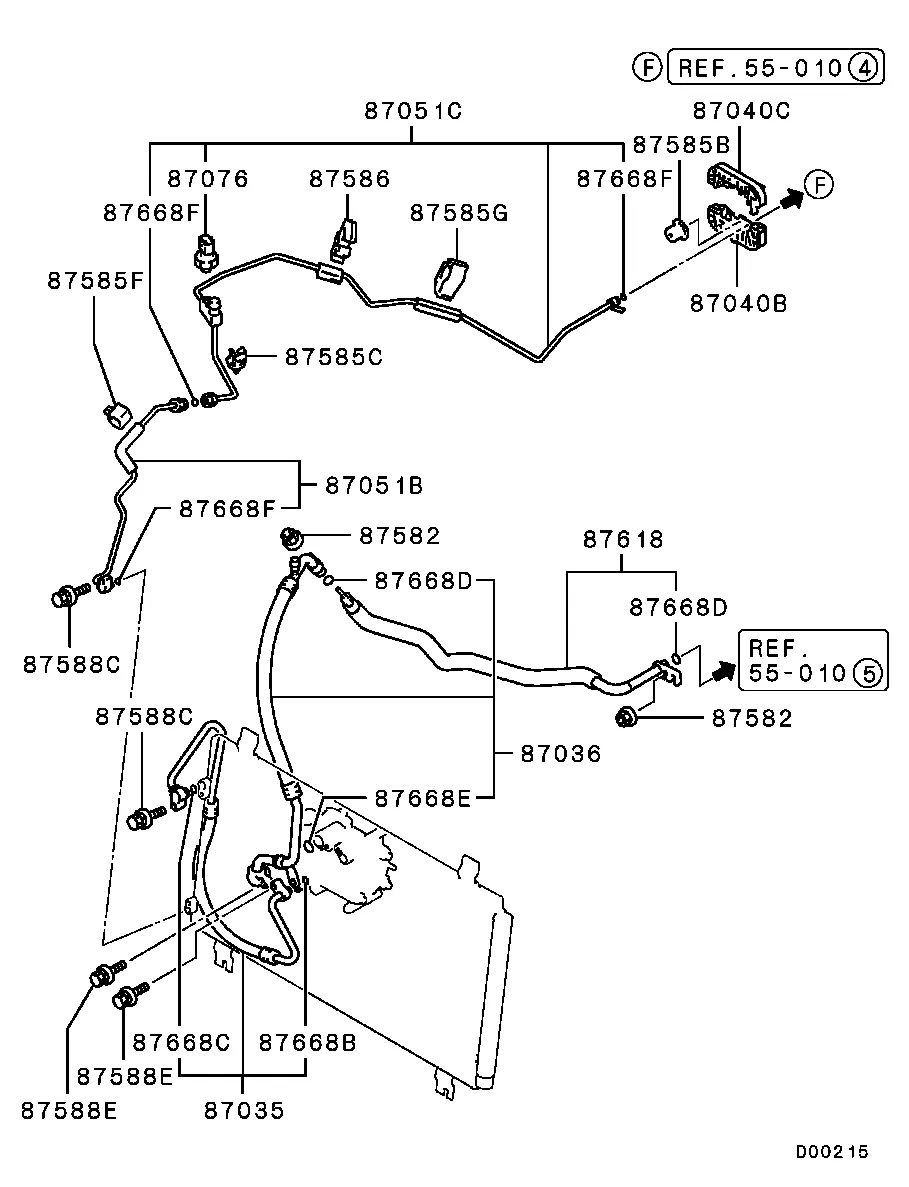 ОТОПЛ., КОНДИЦ. И ВЕНТИЛЯЦИЯ - ТРУБКИ КОНДЕНСОРА