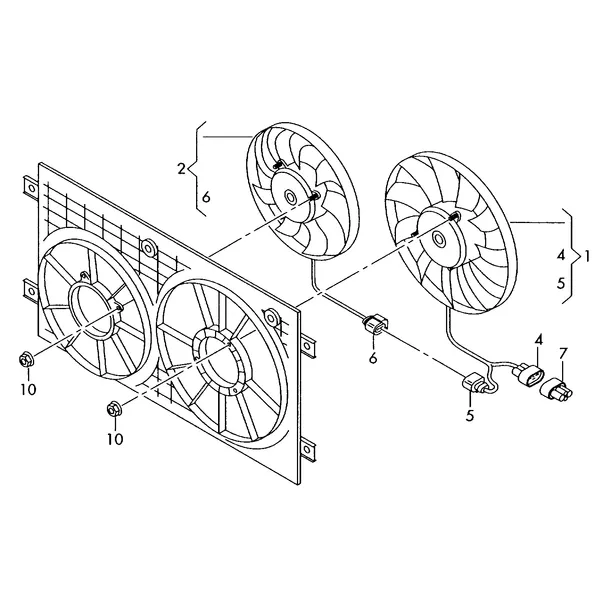 Вентилятор радиатора для автомобилей с кондицион. для а/м без прицепа