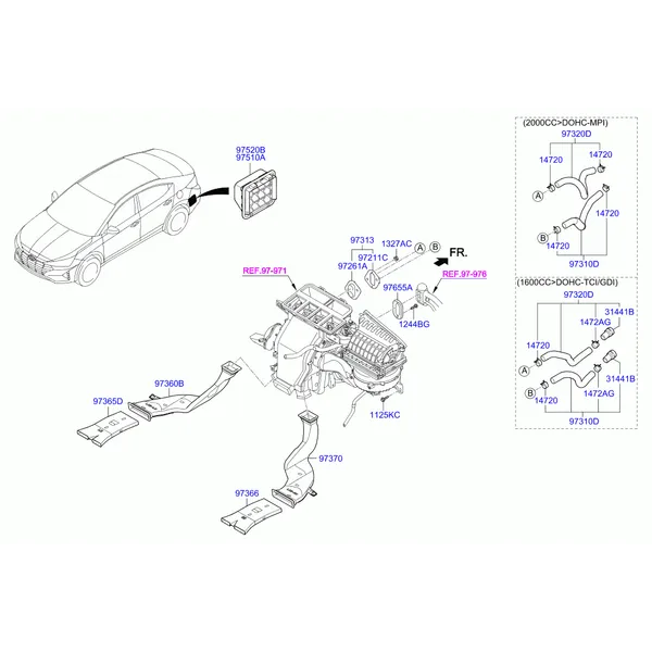 Воздуховоды и шланги системы отопления