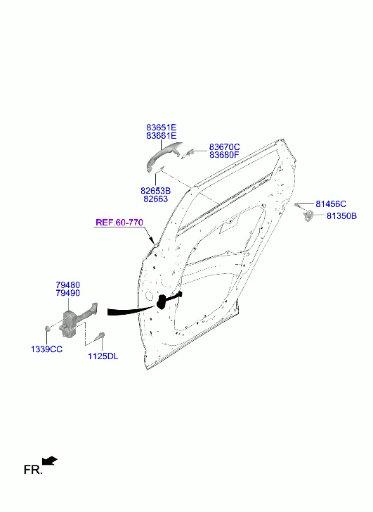 замок задней двери