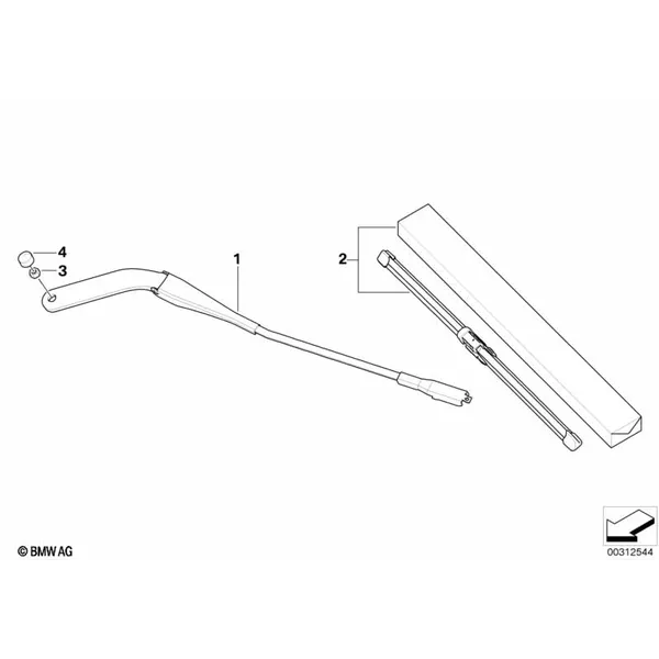 Рычаг стеклоочист./щетка стеклоочист.