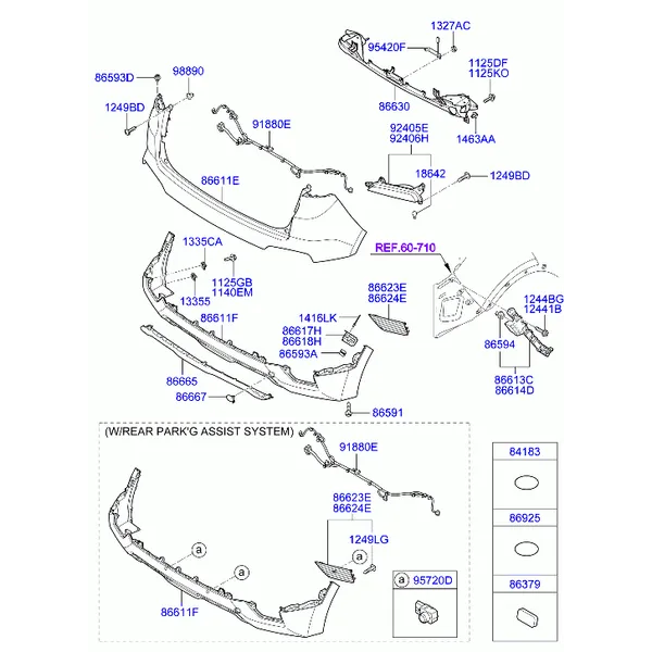 бампер задний