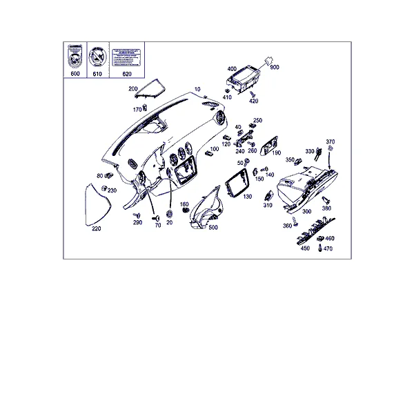 ПЕРЕДНЯЯ ПАНЕЛЬ И ВЕЩЕВОЙ ЯЩИК С ПОДУШКОЙ БЕЗОПАСНОСТИ ПЕРЕДН.ПАССАЖИРА