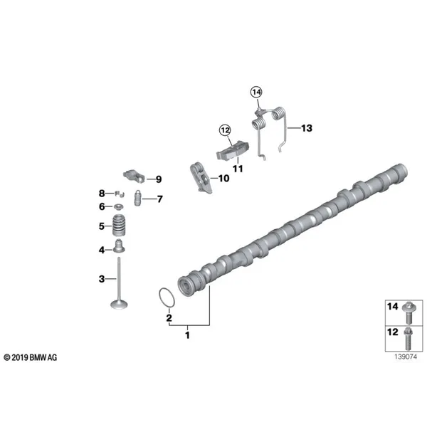 Распредвал управления впускн.клапанами