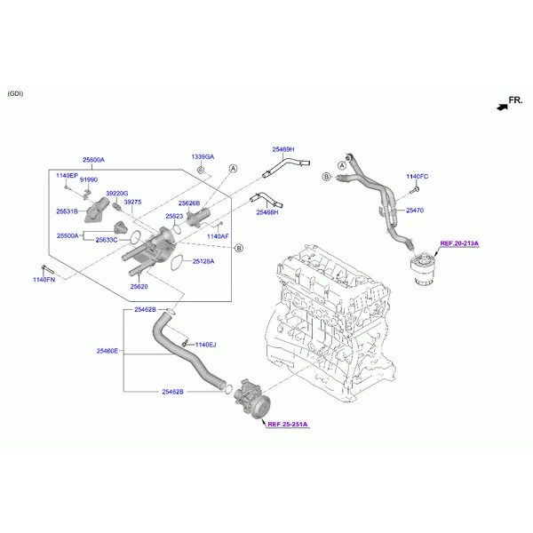 Шланг и трубопровод охлаждающей жидкости