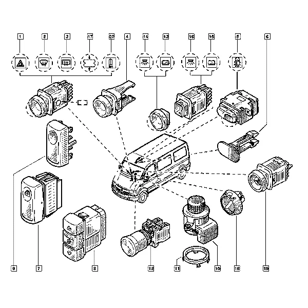 Замок зажигания - Выключатель