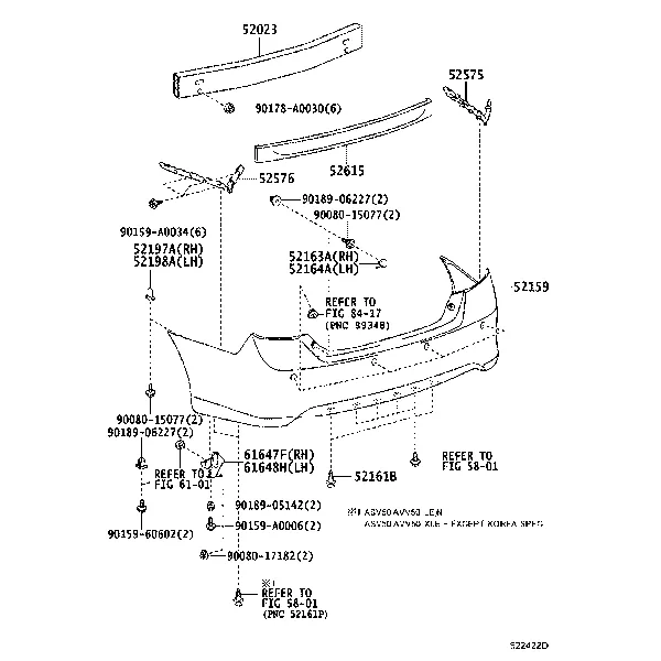 REAR BUMPER & BUMPER STAY