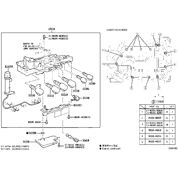 VALVE BODY & OIL STRAINER (ATM)