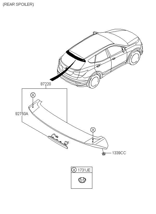 накладка на крышу и задний спойлер