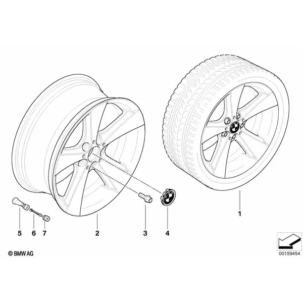 Л/c диск BMW со звездообр.спиц.диз.128