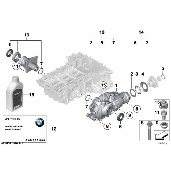 Редуктор перед.моста детали полн.привод