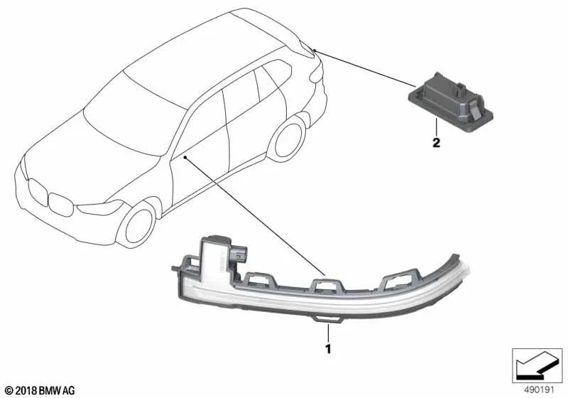 Дополн.указатель поворота/светил.снаружи