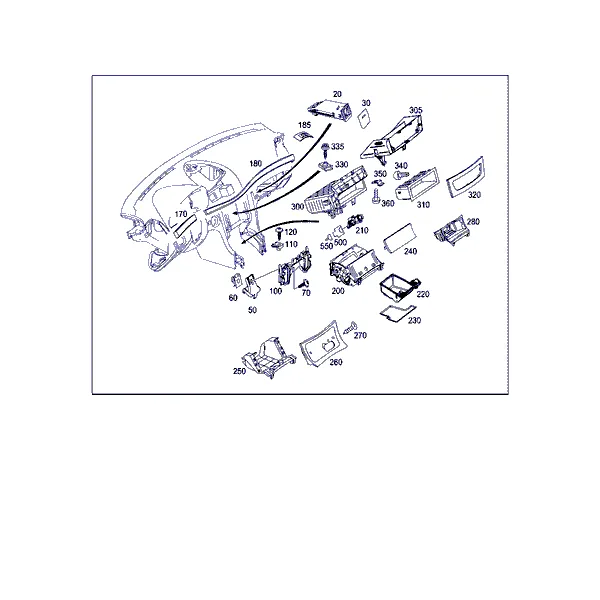 ДЕРЕВ. НАКЛАДКА ПЕРЕДН. ПАНЕЛИ, ВЕЩЕВ. ОТДЕЛЕНИЕ И ПЕПЕЛЬНИЦА