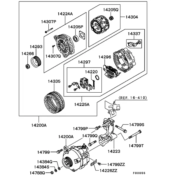 ПРОВОДКА ДВИГАТЕЛЯ - ГЕНЕРАТОР И ВАКУУМНЫЙ НАСОС