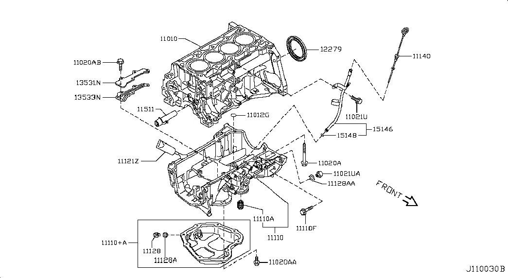 Блок цилиндров и поддон картера; ASSEMBLY