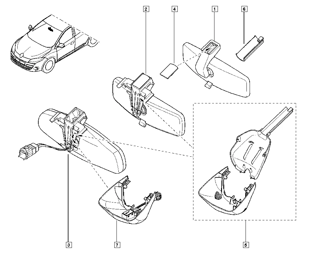 Внутренние/наружные зеркала заднего вида