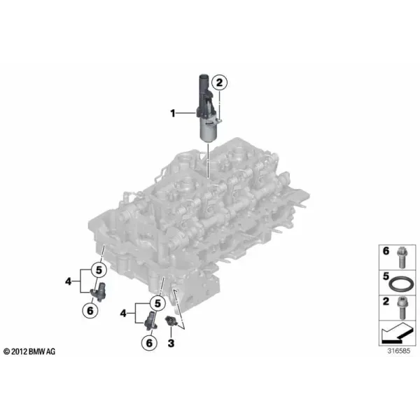 Электрические элементы головки блока цилиндров