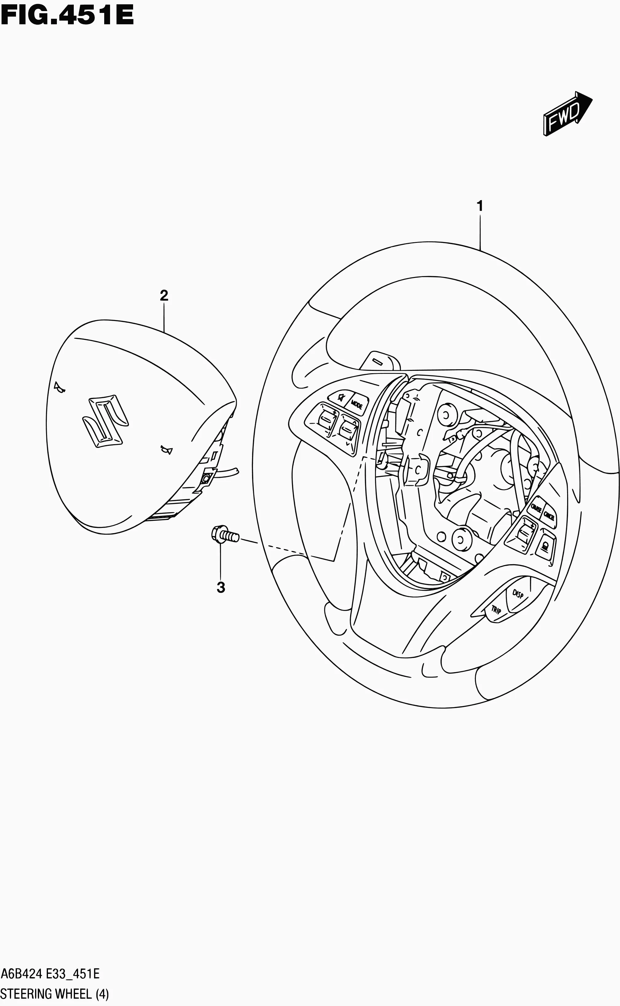 451E - РУЛЕВОЕ КОЛЕСО (10MODEL:(S,SDLX):CVT)
