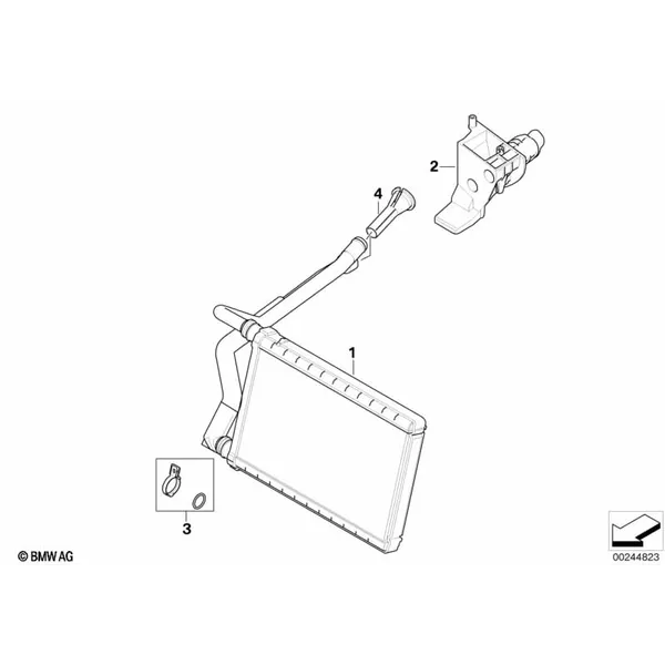 Теплообменник отопителя Denso
