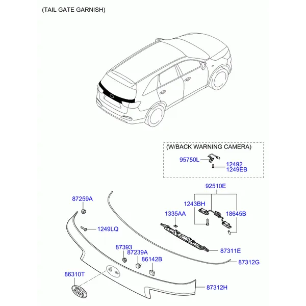 молдинг задней панели