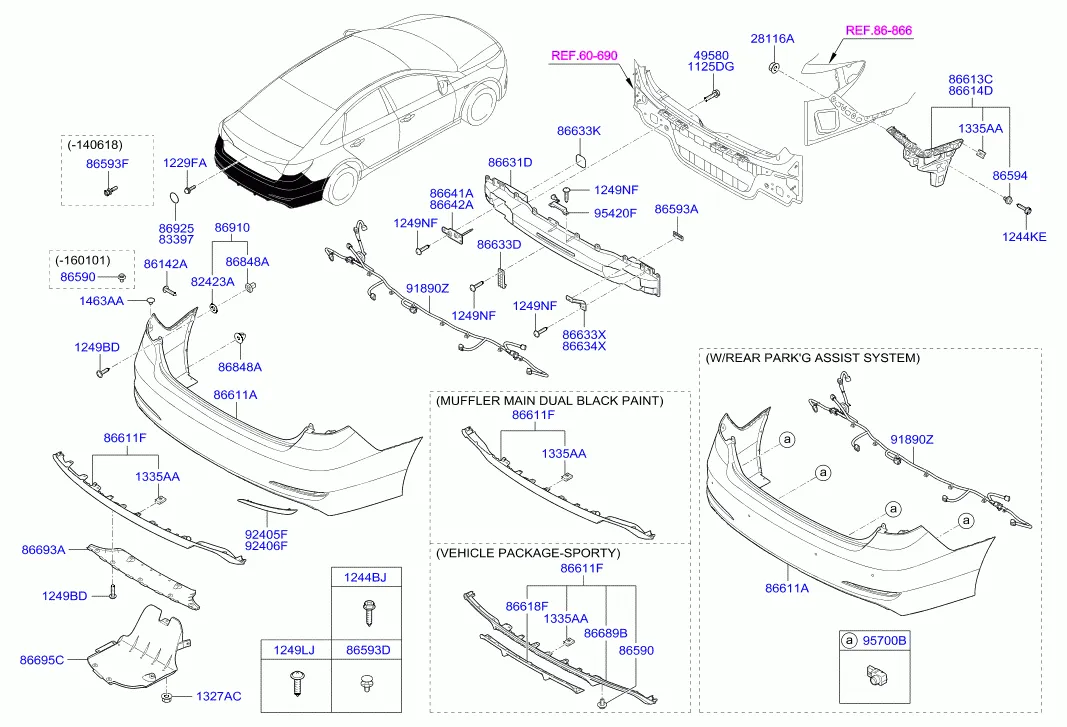 бампер задний