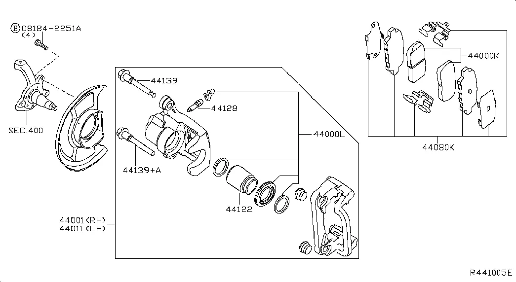 Задний тормоз; CALIPER