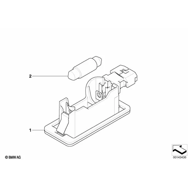Фонарь подсветки номерного знака