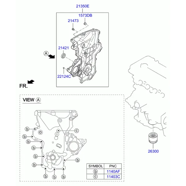 FRONT CASE & OIL FILTER