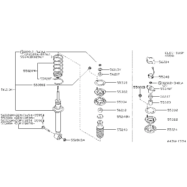Задняя подвеска; ABSORBER