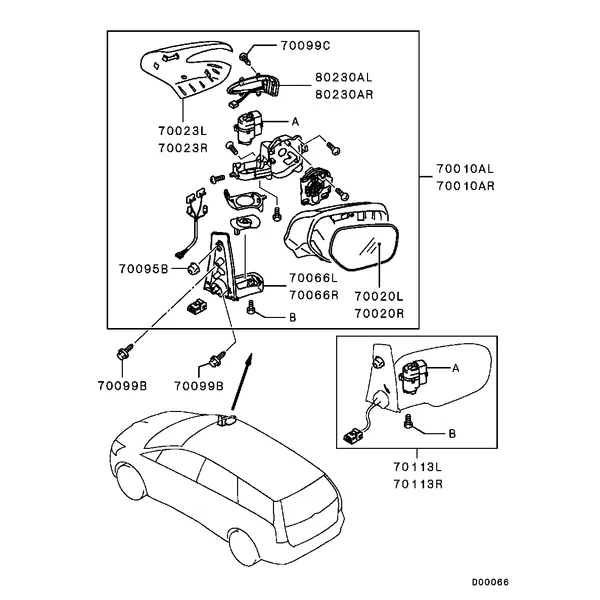 НАРУЖНЫЕ ЭЛЕМЕНТЫ КУЗОВА - БОКОВЫЕ ЗЕРКАЛА ЗАДНЕГО ВИДА