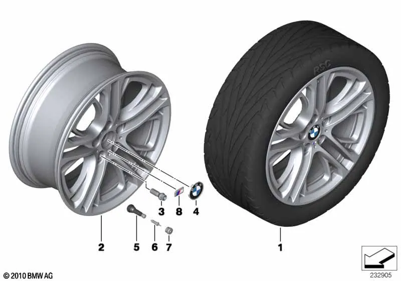 Л/c диск BMW M со сдвоен.спицами диз.310