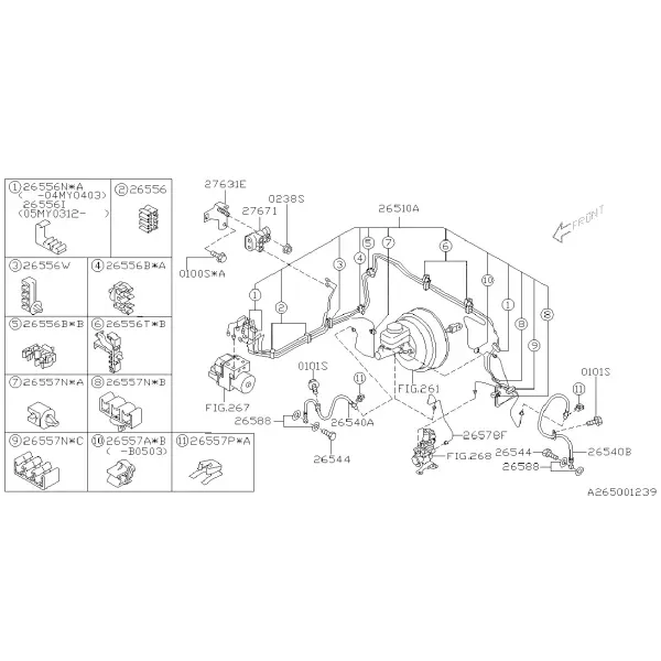 Передние тормозные трубопроводы