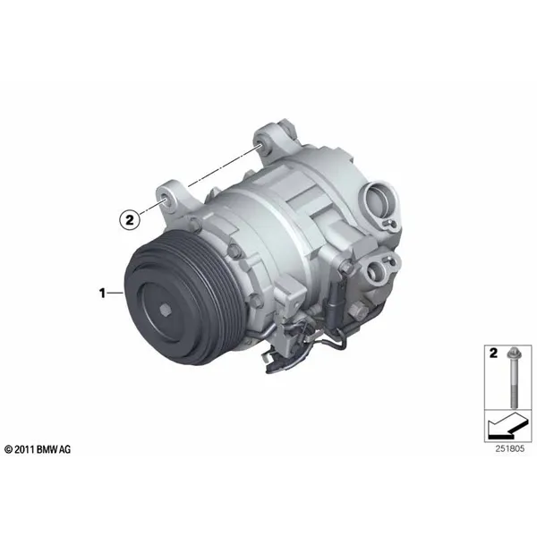 Компрессор кондиционера/дополн.элементы