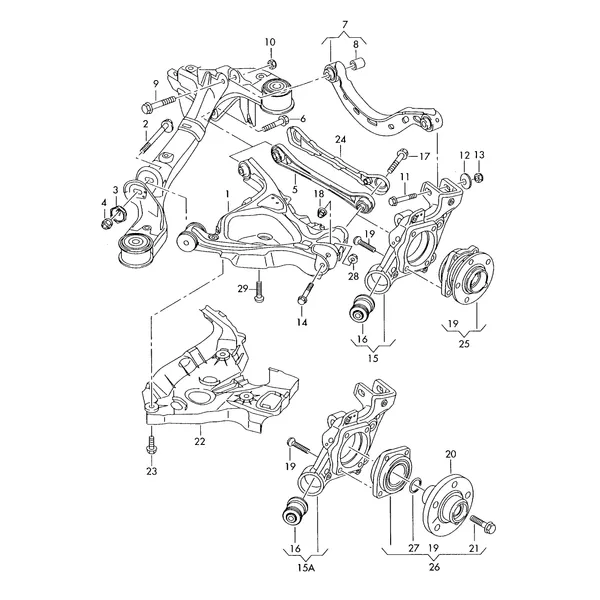 Рычаг подвески Поперечный рычаг Поворотный кулак