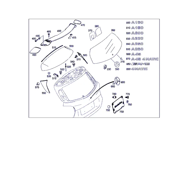 НАВЕСНЫЕ ДЕТАЛИ ДВЕРИ БАГАЖН.ОТДЕЛЕНИЯ, ОКНО БАГАЖНОГО ОТДЕЛЕНИЯ