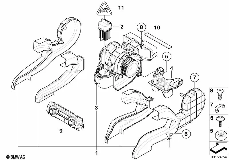 Вентилятор задней части салона