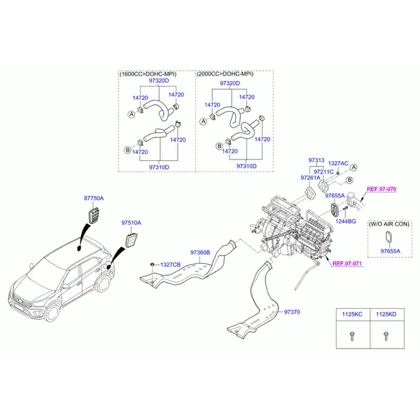 Воздуховоды и шланги системы отопления