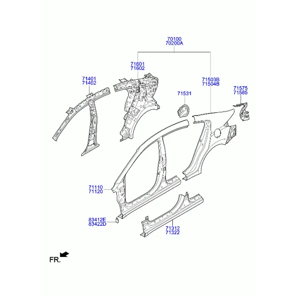 панель кузова боковая