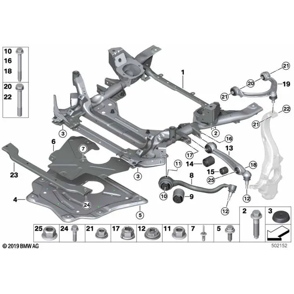 Балка пер.моста, попер.рычаг подв./тяга