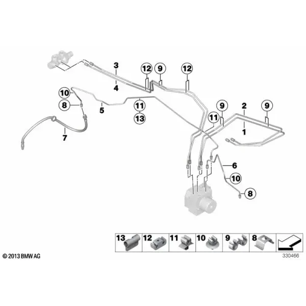 Передние тормозные трубопроводы